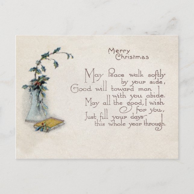 Postal Cartão Vintage Chrismas (Frente)