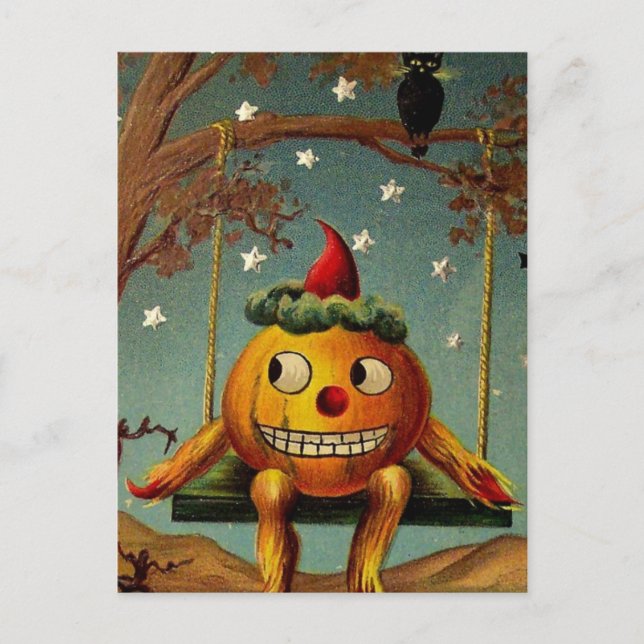 Postal Cartão Vintage Halloween (Frente)