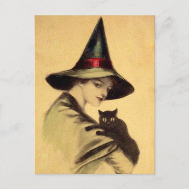 Postal Cartão Vintage Halloween (Frente)