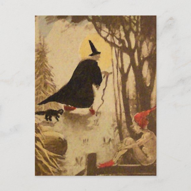 Postal Cartão Vintage Halloween (Frente)