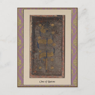 Postal Cartão Visconti Tarot Deck 1 - cerca de 1428-1447