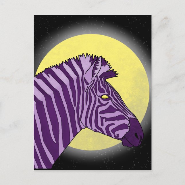 Postal Cartão Zebra Zombie (Frente)