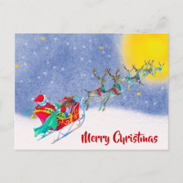 Postal Cartaz de Natal feliz Cartão de saudação Seasons