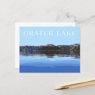 Postal Cartaz do Lago Crater, Cartão do Parque Nacional