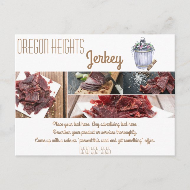 Postal Casamento de País de Verão com Cartão de Publicida (Frente)