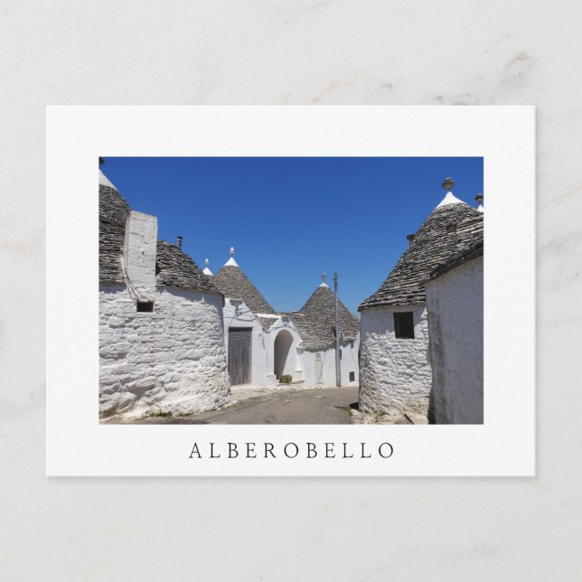 Postal Casas de Trulli, Alberobello, Puglia — cartão post (Frente)