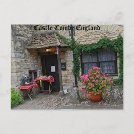 Postal Castle Combe Inglaterra, fotografia em cartão post