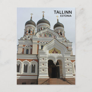 Postal Catedral de Alexander Nevsky de Tallinn em cartão 