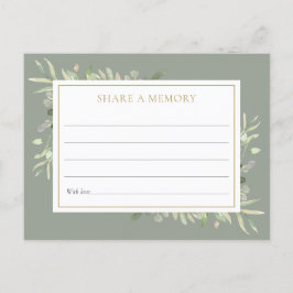 Postal Celebração de Verde do Cartão de Compartilhar Memó