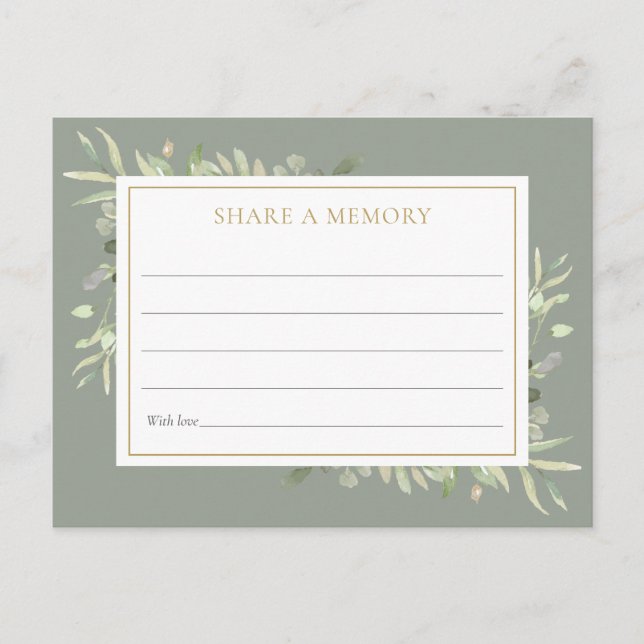 Postal Celebração de Verde do Cartão de Compartilhar Memó (Frente)