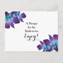 Postal Chá de panela de Cartão de Receita Orquídea Dendro