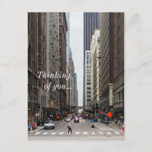 Postal Chicago Madison Street Pensando Em Você Cartão Pos