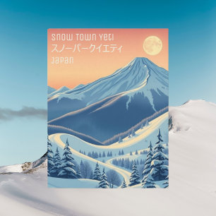 Postal Cidade de neve yeti ス Equipe パ Cartão イ ノ エ ク テ