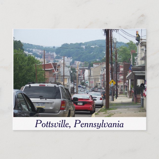 Postal Cidade de Pottsville, Cartão de Posto da Pensilvân (Frente)