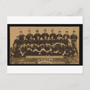 Postal Cincinnati Reds 1913 Impressão de Cartão de Cigarr
