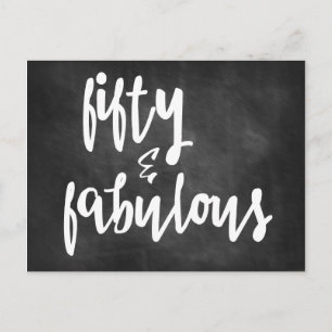 Postal Cinquenta & Fabuloso - Cartão de quadro-negro de 5