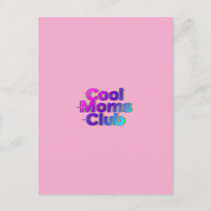 Postal Clube de Mães Incríveis Neon Glitch Retro Cartão d