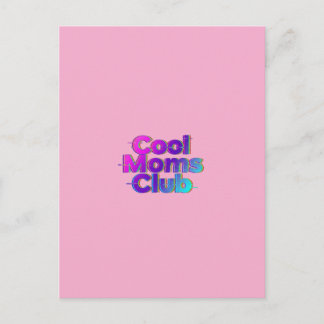 Postal Clube de Mães Incríveis Neon Glitch Retro Cartão d