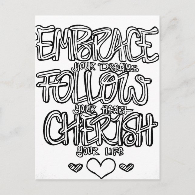 Postal Colora seu próprio cartão (Frente)