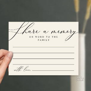 Postal Compartilhe uma memória Cartão de Serviço Funeral 