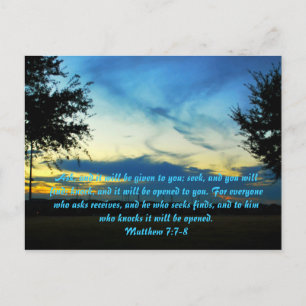 Postal Continue Perguntando, Buscando, Bater Cartão Post