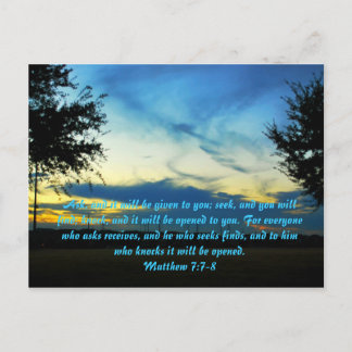 Postal Continue Perguntando, Buscando, Bater Cartão Posta