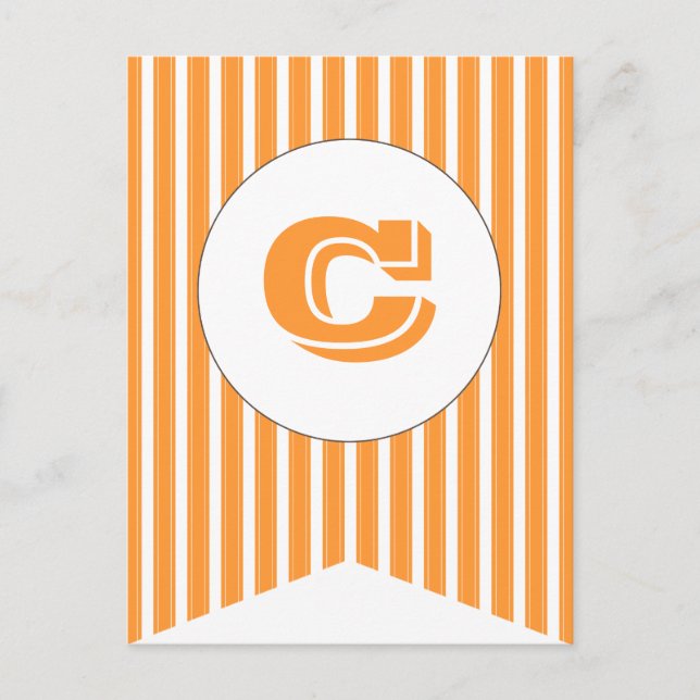 Postal Cor de Laranja | Cartão de Posto de Banner de Bunt (Frente)