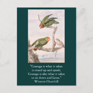 Postal Coragem do cartão inspiracional 1