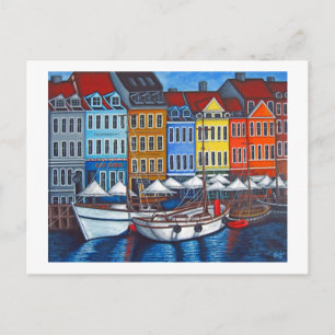 Postal Cores do cartão de Nyhavn