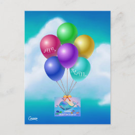 Postal Correio aéreo - Baleia de travessia - Cartão posta