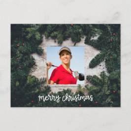 Postal Crie seu próprio cartão de golfe de Natal