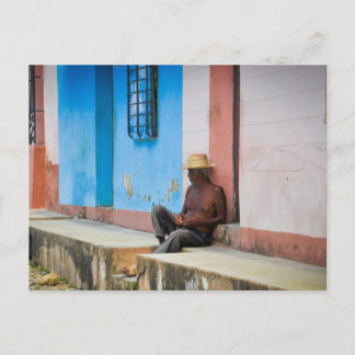 Postal Cuba - Homem no Cartão Porch