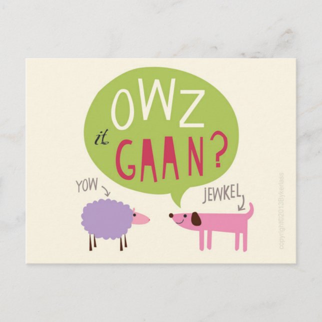 Postal Cumbrian Owz It Gaan - Cartão De Posto (Frente)