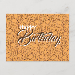 Postal cumprimento cartão de aniversário Wenny o pooh