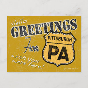 Postal Cumprimentos do cartão de Pittsburgh Pensilvânia