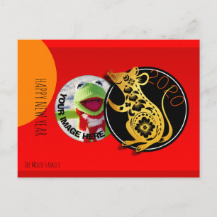 Postal Cute Humorístico Rato Papel-cortado 2020 Cartão Po