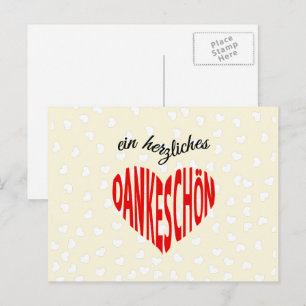 Postal Dankeschon red obrigado que você faz cartão post