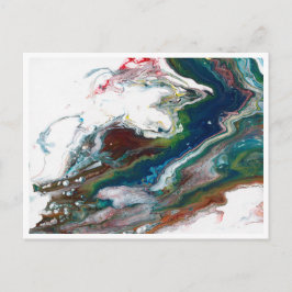 Postal De Anúncio A arte pelo cartão pequeno da urze derrama a