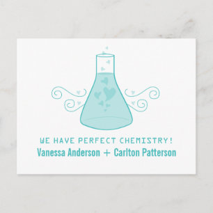 Postal De Anúncio Aqua Sweet Chemistry Salve a Data do Cartão