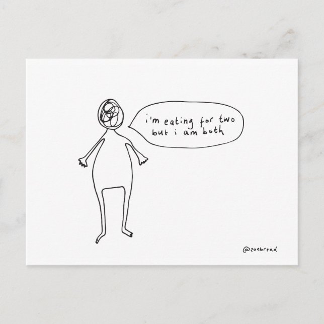 Postal De Anúncio cartão grávido (Frente)