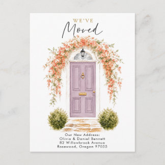 Postal De Anúncio Flores Bem-vindo em Casa Novo Endereço Cartão Post