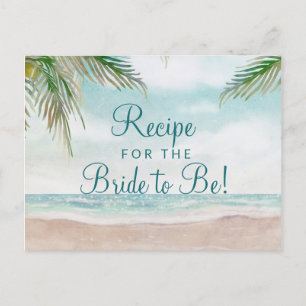 Postal De Anúncio Ilha Breeze Sandy Beach Bride para receber cartão