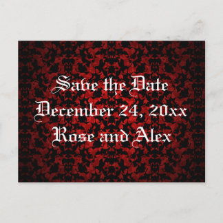 Postal De Anúncio Legant Gothic Save the Date (Guardar o cartão post