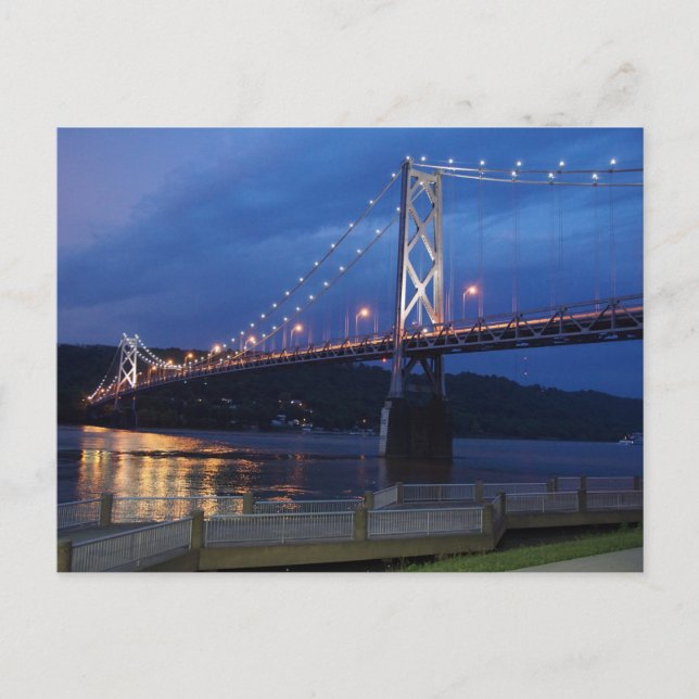 Postal De Anúncio Ponte no cartão da noite (Frente)