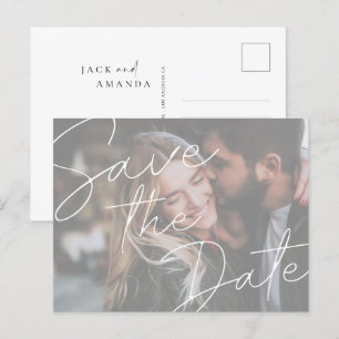 Postal De Anúncio Simples casamento Fotográfico salvar o cartão post