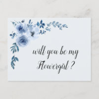 azul floral, você será meu cartão Flergirl