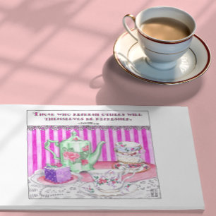 Postal De Convite Cartão inspirado do tea party