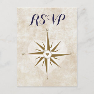 Postal De Convite Casamento do destino do cartão do viagem RSVP do