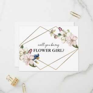 Postal De Convite floral, você será meu cartão floral?