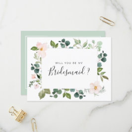 Postal De Convite Verdadeiro borrão você será meu cartão da Bridesma